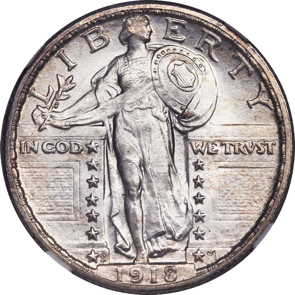 1918/7 S 25c Standing Liberty Quarter