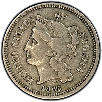 1865 Nickel 3-Cent Piece ~~ Grades VF/30+