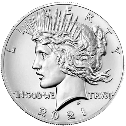 2021 Peace Silver Dollar High Relief First Day of Issue