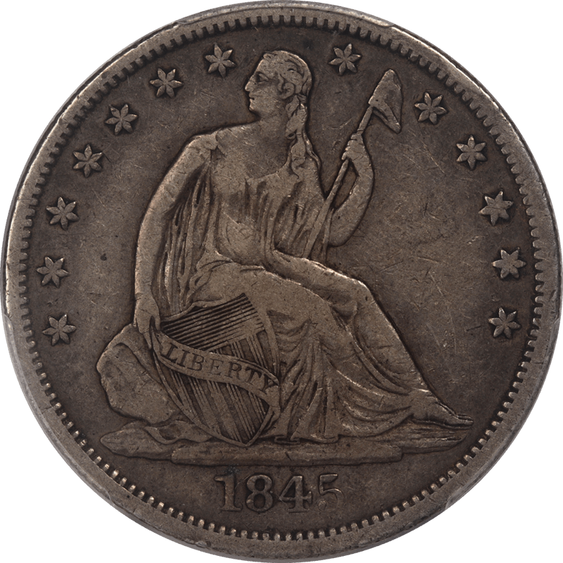 1845-O Liberty Seated Half Dollar 50c